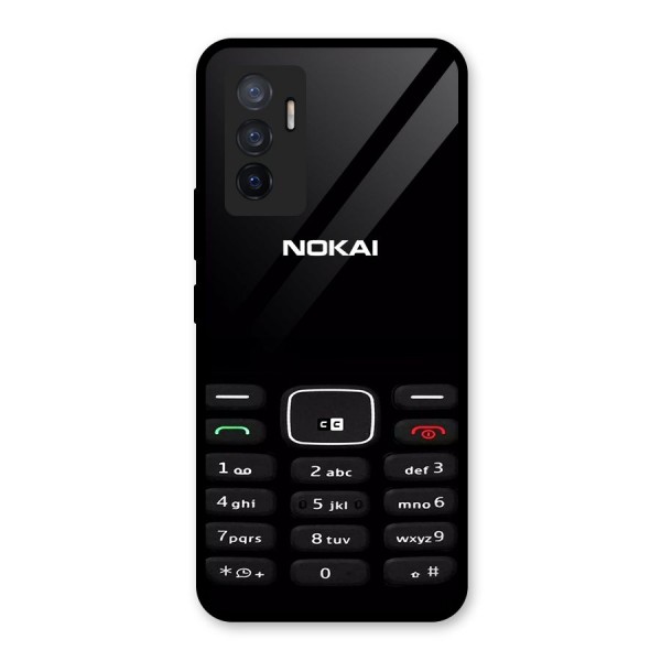 Nokia Bar Print Glass Back Case for Vivo V23e