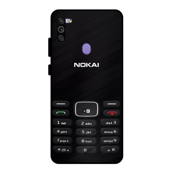 Nokia Bar Print Metal Back Case for Galaxy M11