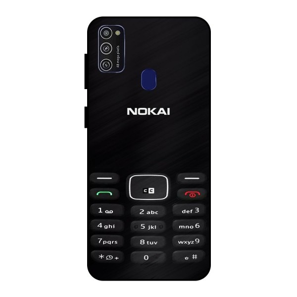 Nokia Bar Print Metal Back Case for Galaxy M21