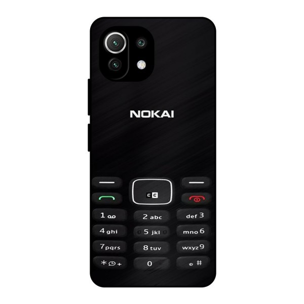 Nokia Bar Print Metal Back Case for Mi 11 Lite