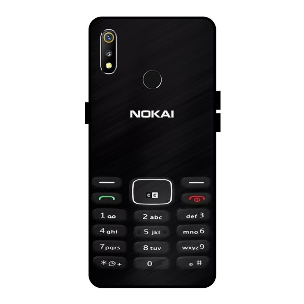 Nokia Bar Print Metal Back Case for Realme 3i