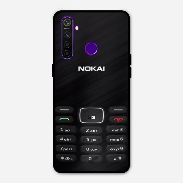 Nokia Bar Print Metal Back Case for Realme 5 Pro