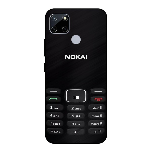 Nokia Bar Print Metal Back Case for Realme Narzo 30A