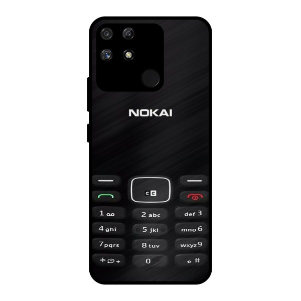 Nokia Bar Print Metal Back Case for Realme Narzo 50A