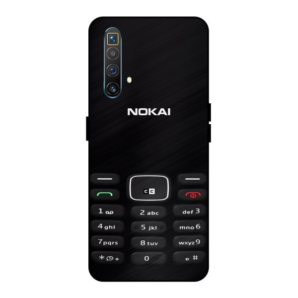 Nokia Bar Print Metal Back Case for Realme X3