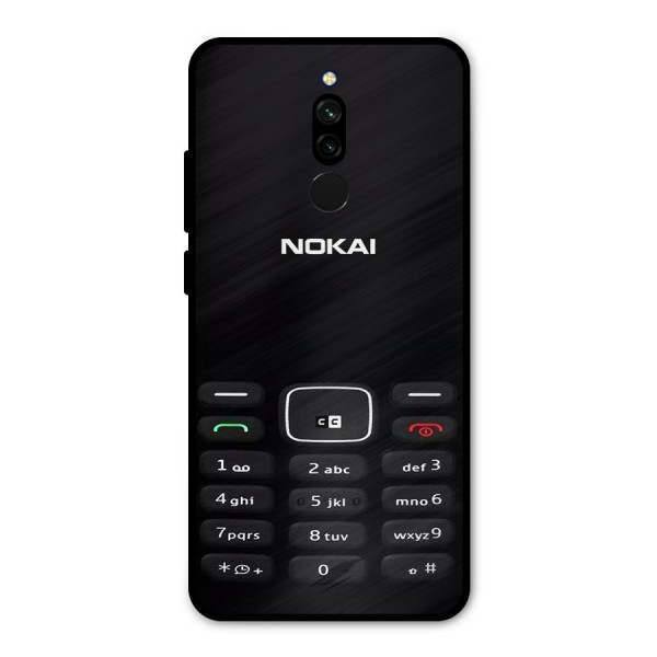 Nokia Bar Print Metal Back Case for Redmi 8