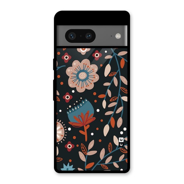 Nordic Arts Flowery Space Glass Back Case for Google Pixel 7