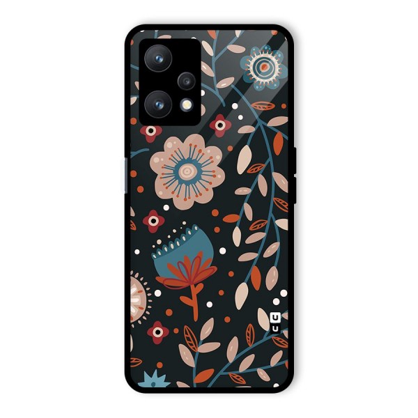 Nordic Arts Flowery Space Glass Back Case for Realme 9 Pro 5G