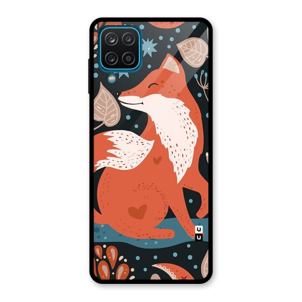 Nordic Arts Fox Glass Back Case for Galaxy A12