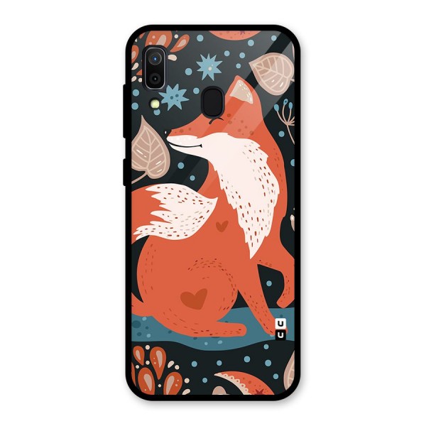 Nordic Arts Fox Glass Back Case for Galaxy A30