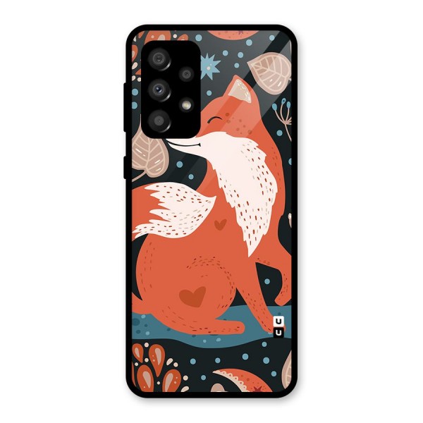 Nordic Arts Fox Glass Back Case for Galaxy A32