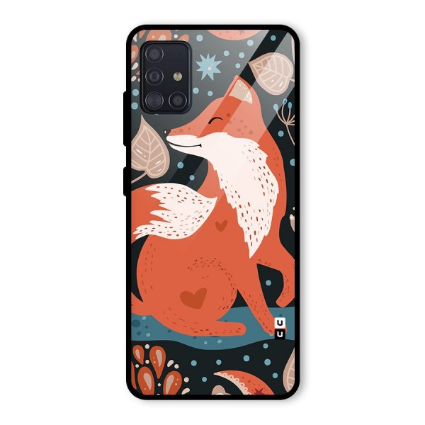 Nordic Arts Fox Glass Back Case for Galaxy A51