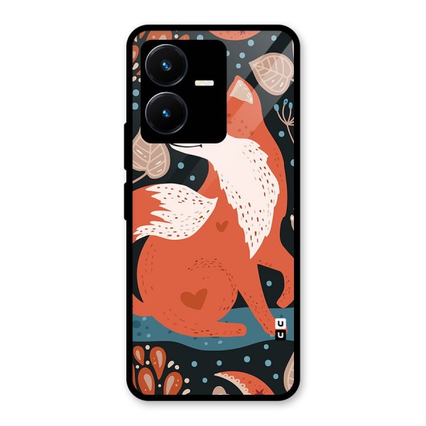 Nordic Arts Fox Glass Back Case for Vivo Y22