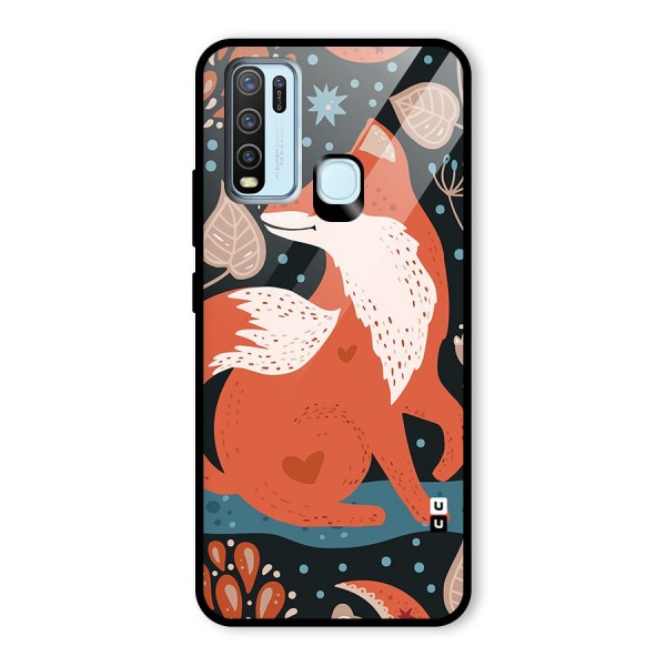 Nordic Arts Fox Glass Back Case for Vivo Y30