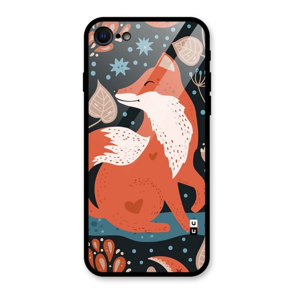 Nordic Arts Fox Glass Back Case for iPhone 8