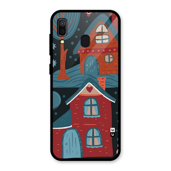 Nordic Arts Houses Glass Back Case for Galaxy A30