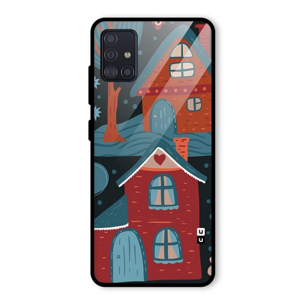 Nordic Arts Houses Glass Back Case for Galaxy A51