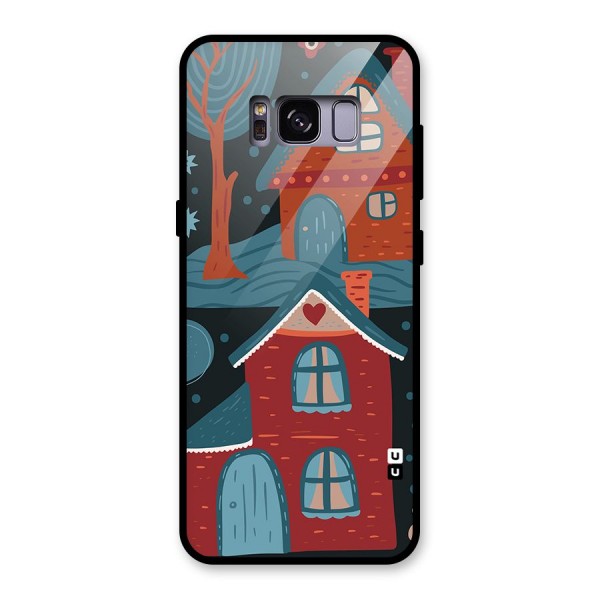 Nordic Arts Houses Glass Back Case for Galaxy S8