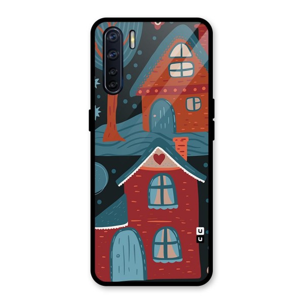 Nordic Arts Houses Glass Back Case for Oppo F15