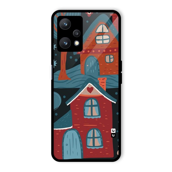 Nordic Arts Houses Glass Back Case for Realme 9 Pro 5G