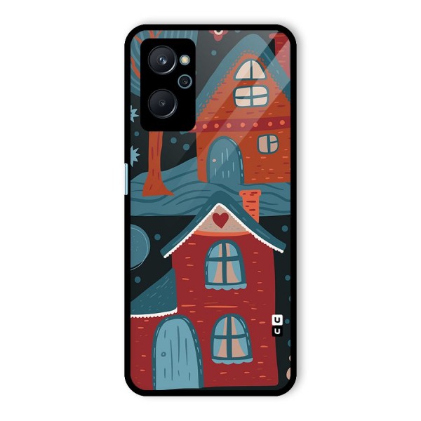 Nordic Arts Houses Glass Back Case for Realme 9i