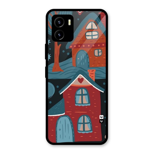 Nordic Arts Houses Glass Back Case for Vivo Y15s