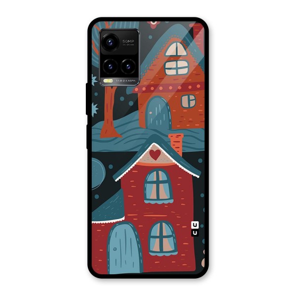 Nordic Arts Houses Glass Back Case for Vivo Y21A