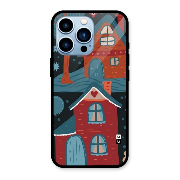 Nordic Arts Houses Glass Back Case for iPhone 13 Pro