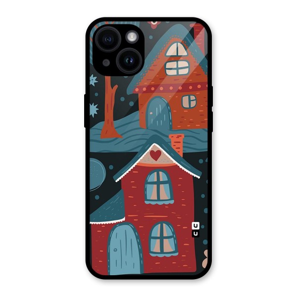 Nordic Arts Houses Glass Back Case for iPhone 14