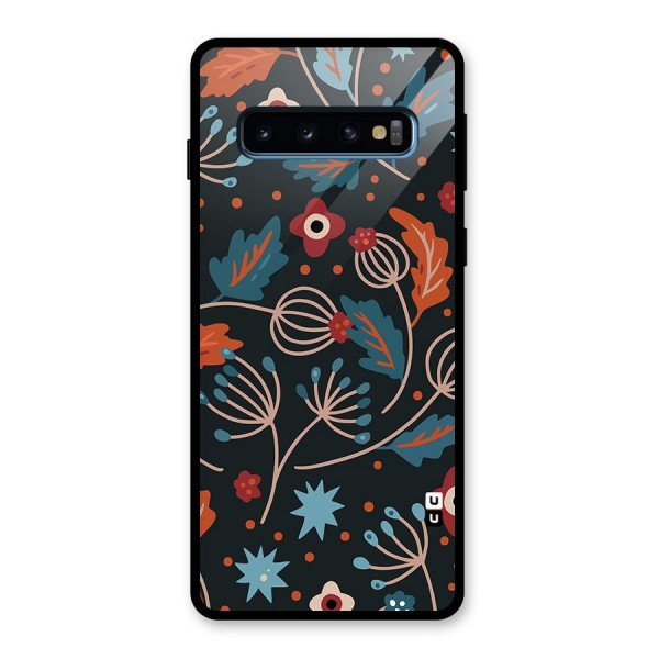 Nordic Arts Leaves Glass Back Case for Galaxy S10