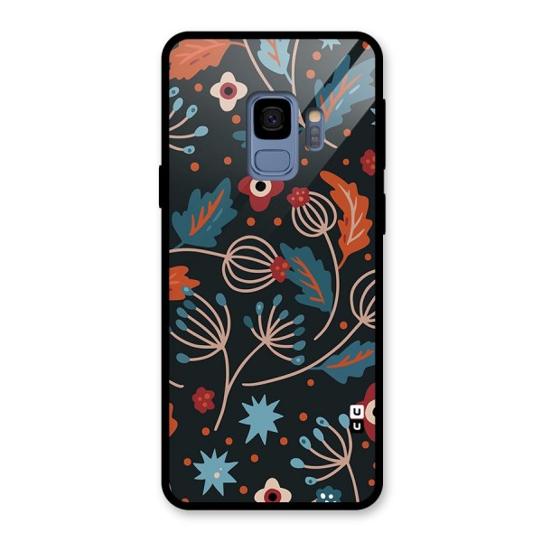 Nordic Arts Leaves Glass Back Case for Galaxy S9