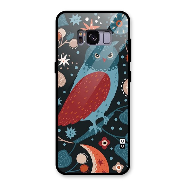 Nordic Arts Owl Glass Back Case for Galaxy S8