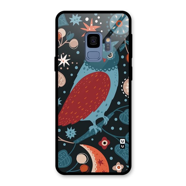 Nordic Arts Owl Glass Back Case for Galaxy S9