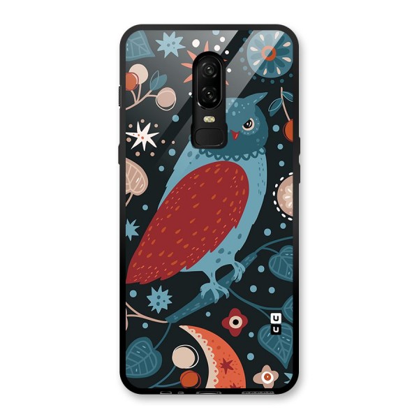 Nordic Arts Owl Glass Back Case for OnePlus 6