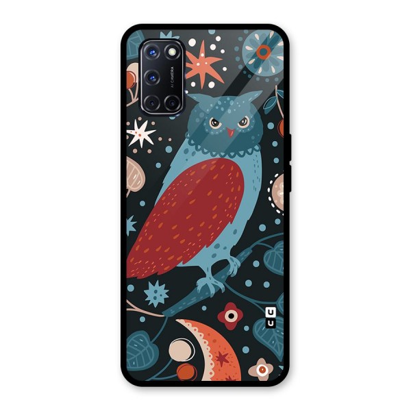 Nordic Arts Owl Glass Back Case for Oppo A52