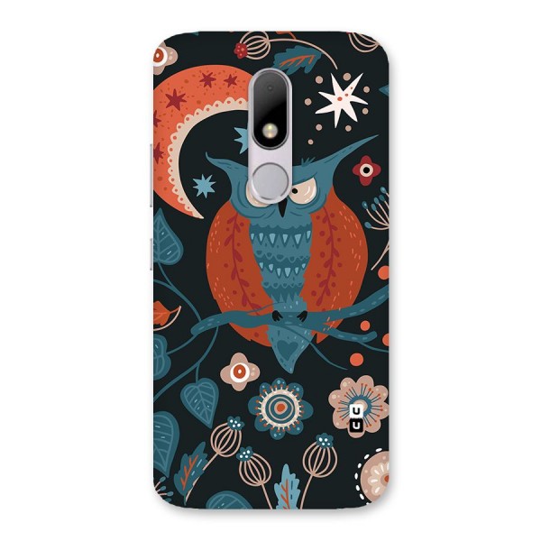 Nordic Arts Owl Moon Back Case for Moto M