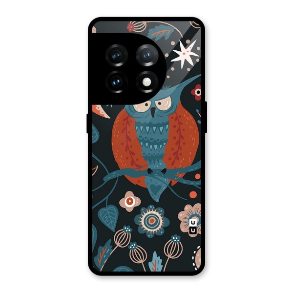 Nordic Arts Owl Moon Glass Back Case for OnePlus 11