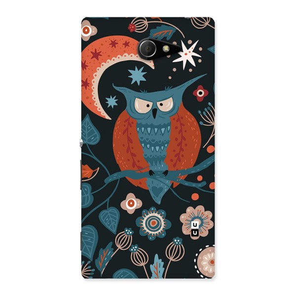 Nordic Arts Owl Moon Back Case for Xperia M2