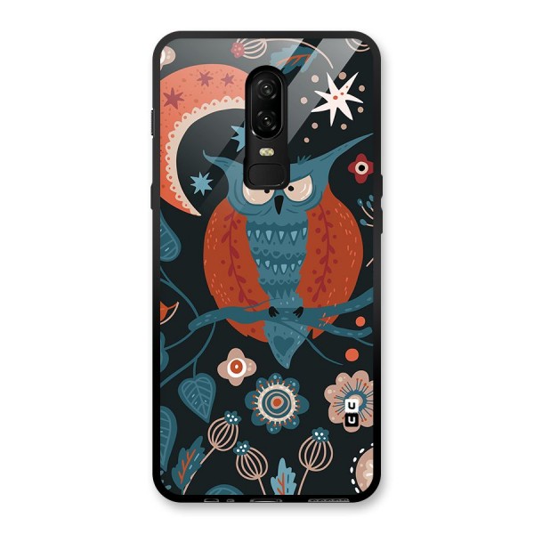 Nordic Arts Owl Moon Glass Back Case for OnePlus 6