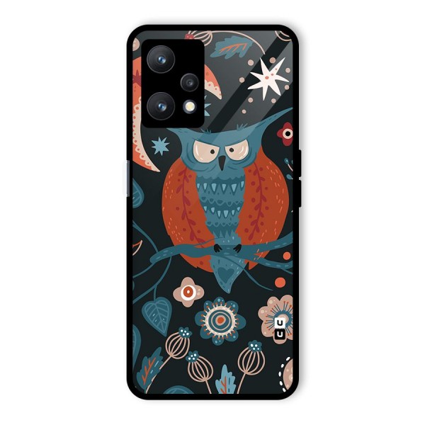 Nordic Arts Owl Moon Glass Back Case for Realme 9 Pro 5G