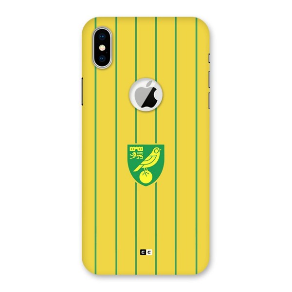 Norwich City Back Case for iPhone XS Logo Cut