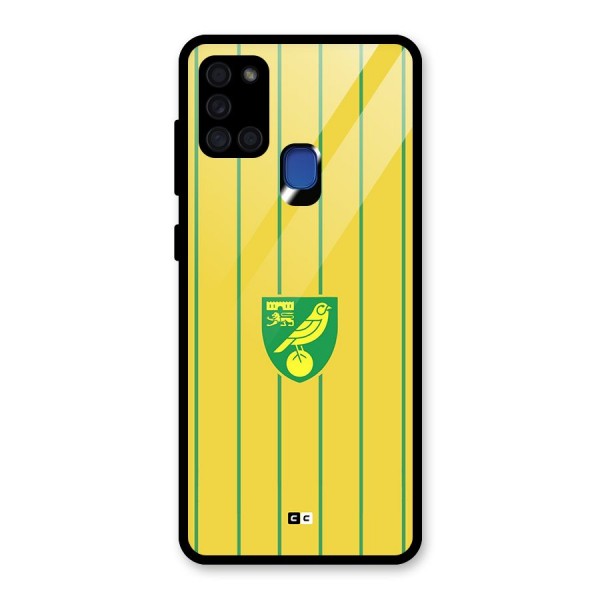 Norwich City Glass Back Case for Galaxy A21s