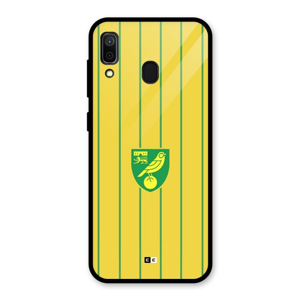 Norwich City Glass Back Case for Galaxy A30