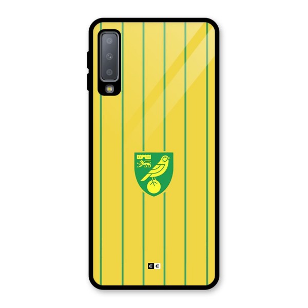 Norwich City Glass Back Case for Galaxy A7 (2018)