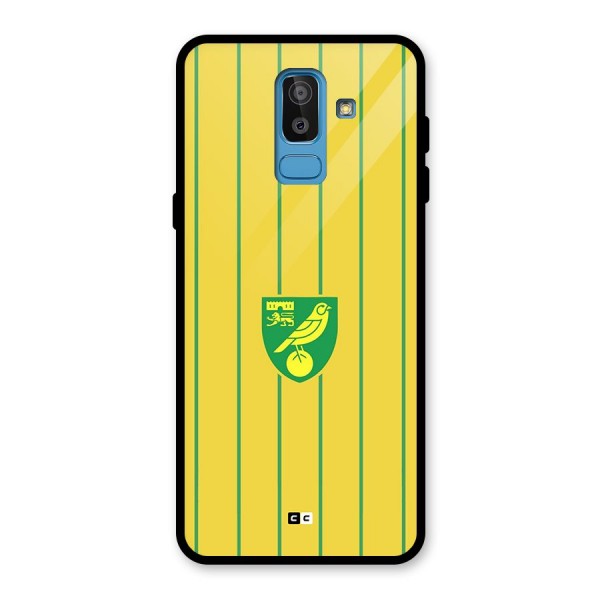 Norwich City Glass Back Case for Galaxy J8