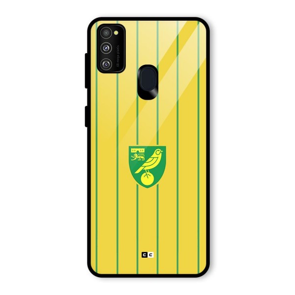 Norwich City Glass Back Case for Galaxy M21