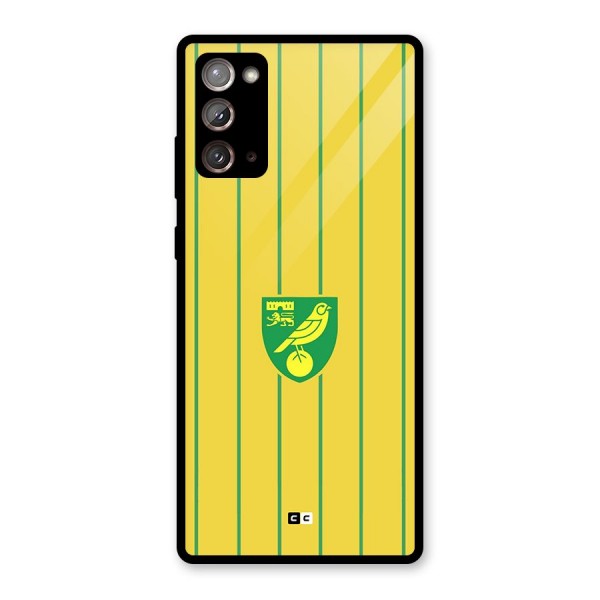 Norwich City Glass Back Case for Galaxy Note 20