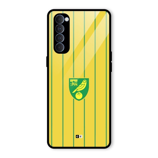 Norwich City Glass Back Case for Oppo Reno4 Pro