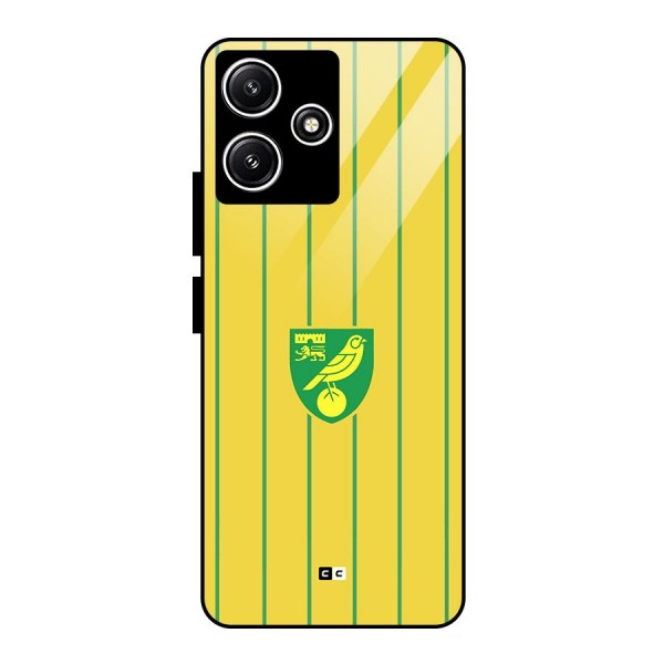 Norwich City Glass Back Case for Poco M6 Pro