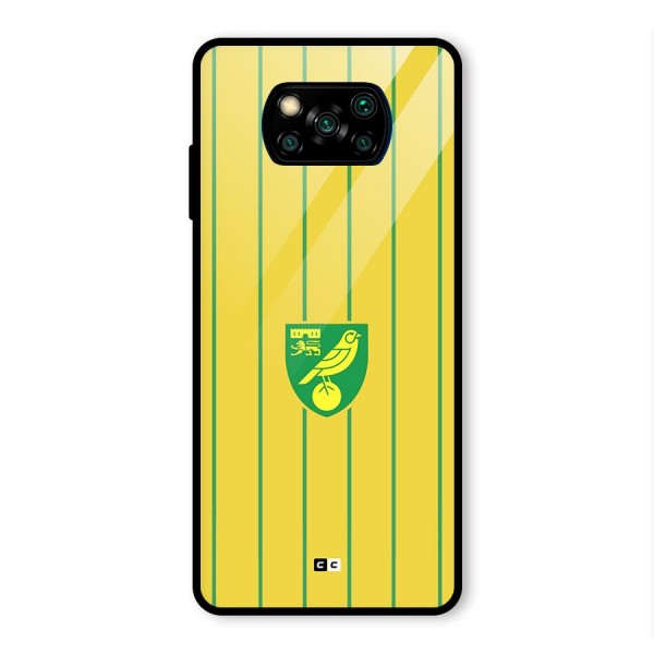 Norwich City Glass Back Case for Poco X3 Pro